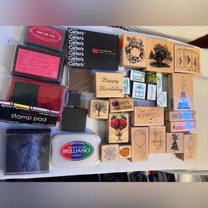 Vintage Stamps OTC Stampendous Sky Kids Tree Stamps 1993-Bundle of 24/9 Ink Pads